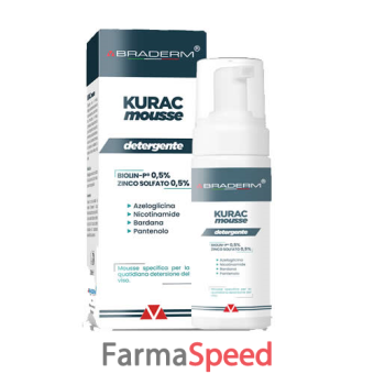 braderm kurac mousse detergente viso 100 ml 
