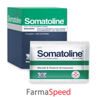 somatoline - 0,1% + 0,3% emulsione cutanea 15 bustine 