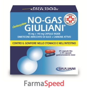 nogas giuliani carbosyl - 45 mg + 140 mg capsule rigide 24 capsule blu e 24 capsule gastroresistenti rosse - blister al/pvc