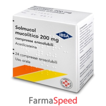 solmucol mucolitico - 200 mg compresse orosolubili 24 compresse 