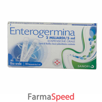 enterogermina - 2 miliardi/5 ml sospensione orale 10 flaconcini 5 ml
