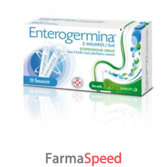 enterogermina - 2 miliardi/5 ml sospensione orale 20 flaconcini 5 ml