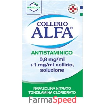 collirio alfa antistam - 0,8 mg/ml + 1 mg/ml collirio, soluzione flacone 10 ml 
