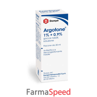 argotone - 1% + 0,9% gocce nasali 1 flacone da 20 ml 