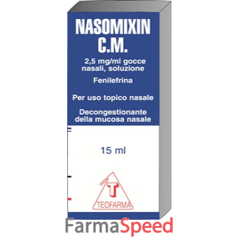 nasomixin cm - 2,5 mg/ml gocce nasali, soluzione flacone da 15 ml 