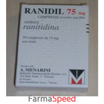 ranidil 75*10 cpr riv 75 mg