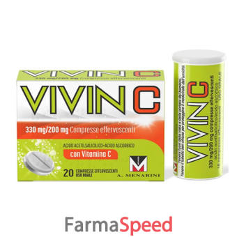 vivin c - 330 mg + 200 mg compresse effervescenti 20 compresse 