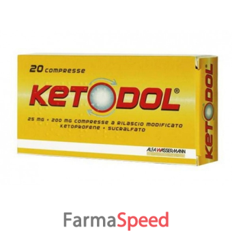 ketodol - 25 mg + 200 mg compresse 20 compresse