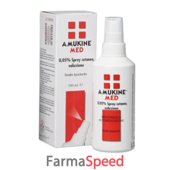 amukine med - 0,05 % spray cutaneo, soluzione flacone 200 ml 