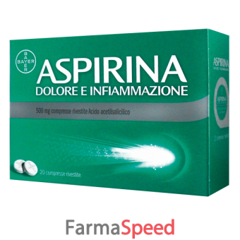 aspirina dolore inf - 500 mg compresse rivestite 20 compresse in blister al/pe/carta 