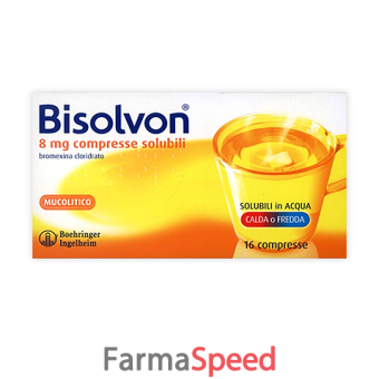 bisolvon - 8 mg compresse solubili 16 compresse in blister 