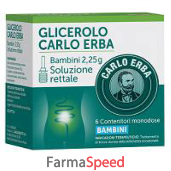 glicerolo - bambini 2,25 g soluzione rettale 6 contenitori monodose con camomilla e malva