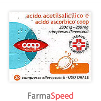 acido acetils vit c coop - 330 mg + 200 mg compresse effervescenti 20 compresse 