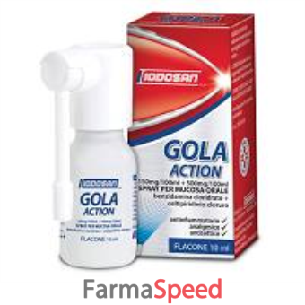 gola action - 150 mg/100 ml + 500 mg/100 ml spray per mucosa orale 1 flacone 10 ml 