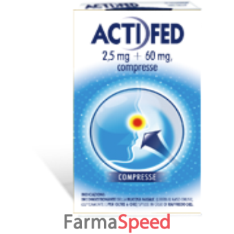 actifed - 2,5 mg + 60 mg compresse 12 compresse 