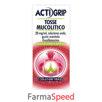 actigrip tosse mucol - 20 mg/ml soluzione orale flacone vetro da 150 ml 