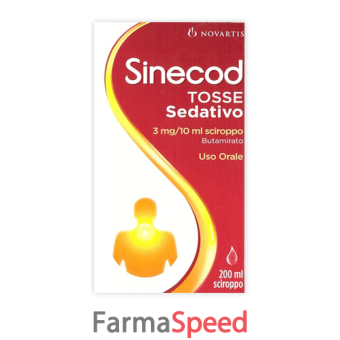 sinecod tosse sed - 3 mg/10 g sciroppo flacone da 200 ml con misurino tarato 