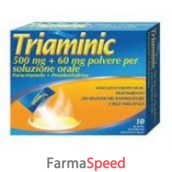 triaminic - 500 mg + 60 mg polvere per soluzione orale 10 bustine 6 g 