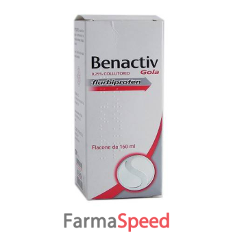 benactiv gola - 0,25% collutorio flacone 160 ml