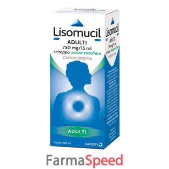 lisomucil tosse mucolitico - 750 mg/15 ml sciroppo senza zucchero 200 ml 