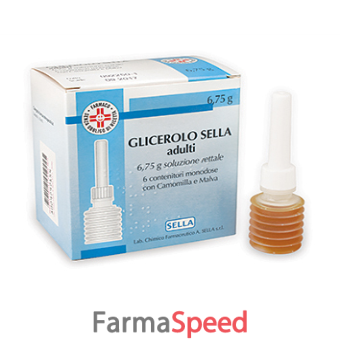 glicerolo sella - adulti 6,75 g soluzione rettale 6 contenitori monodose con camomilla e malva