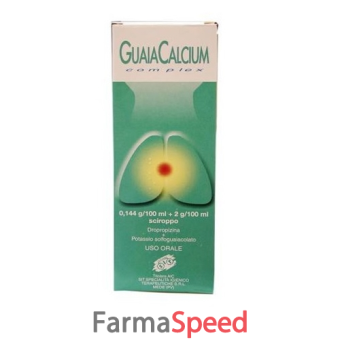 guaiacalcium complex - 0,144 g/100 ml + 2 g/100 ml sciroppo flacone 200 ml 