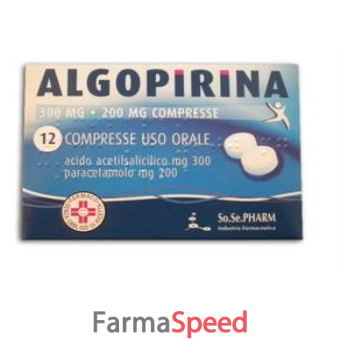 algopirina - 300 mg + 200 mg compresse12 compresse