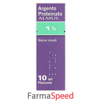 argento proteinato - 1% gocce nasali e auricolari, soluzione flacone 10 ml 