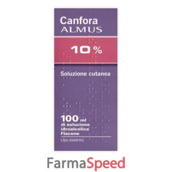 canfora - 10% soluzione cutanea 1 flacone 100 ml di soluzione idroalcolica 