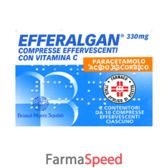 efferalgan - 330 mg compresse effervescenti con vitamina c 20 compresse 