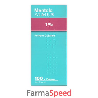 mentolo alm - 1% polvere cutanea 1 flacone 100 g 