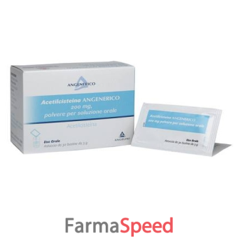 acetilcisteina ang - 200 mg polvere per soluzione orale 30 bustine 