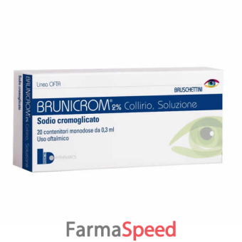 brunicrom - 2% collirio, soluzione 20 contenitori monodose da 0,3 ml 