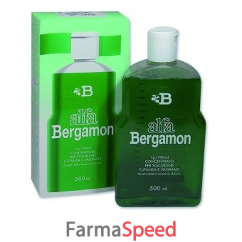alfa bergamon - 1 g/100 ml concentrato per soluzione cutanea e vaginale 1 flacone da 500 ml 