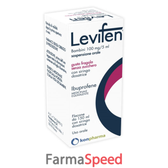 levifen - bambini 100 mg/5 ml sospensione orale gusto fragola senza zucchero 1 flacone da 150 ml con siringa dosatrice 