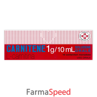 carnitene - 1 g/10 ml soluzione orale 10 contenitori monodose 