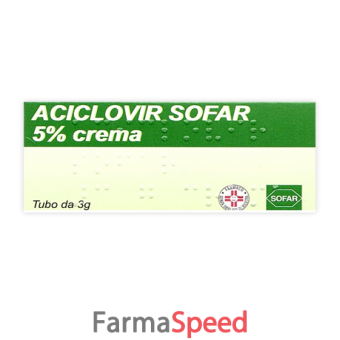 aciclovir sofar - 5% crema tubo da 3 g 