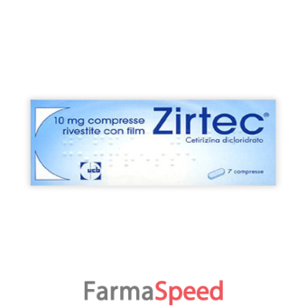zirtec - 10 mg compresse rivestite con film 7 compresse 