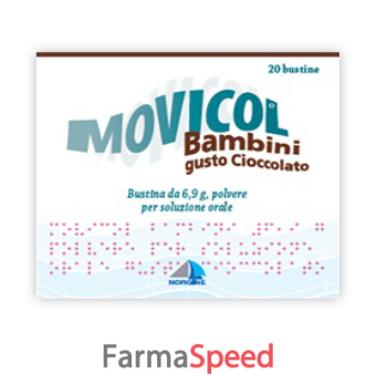 movicol - bambini 6,9 g polvere per soluzione orale gusto cioccolato 20 bustine