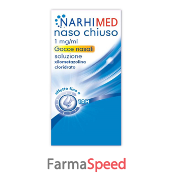 narhimed naso chiuso - 1 mg/ml gocce nasali soluzione adulti 1 flacone da 10 ml 