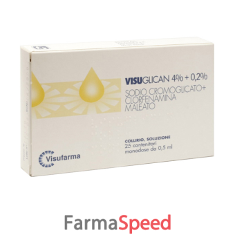 visuglican - 4% + 0,2% collirio, soluzione 25 contenitori monodose da 0,5 ml 
