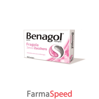 benagol - pastiglie gusto fragola senza zucchero 16 pastiglie