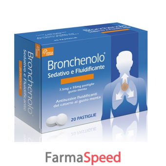 bronchenolo sed fluid - 7,5 mg + 55 mg pastiglie gusto menta 20 pastiglie