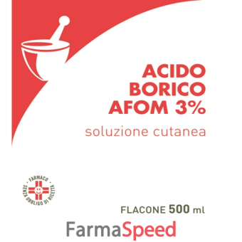 acido borico afom - 3% soluzione cutanea 1 flacone da 500 ml 