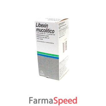 libexin mucolitico - 1,67 g/100 ml + 2 g/100 ml sospensione orale flacone da 200 ml 