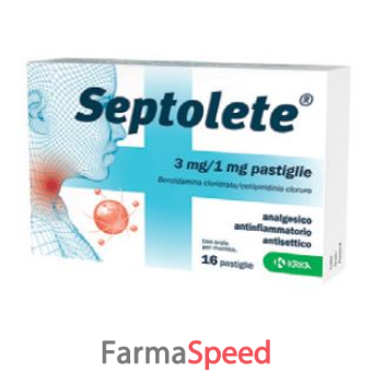 septolete - 3 mg/1 mg pastiglie 16 pastiglie in blister pvc/pe/pcdc/al