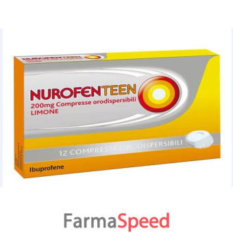 nurofenteen - 200 mg compresse orodispersibili 12 compresse orodispersibili limone in blister pvc/al/poliamide/al