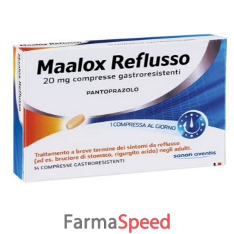 maalox reflusso - 20 mg compresse gastroresistenti 14 compresse in blister opa/alu/pvc-al