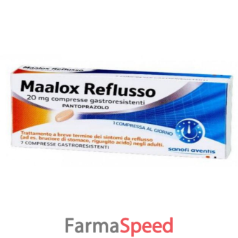 maalox reflusso - 20 mg compresse gastroresistenti 7 compresse in blister opa/alu/pvc-al