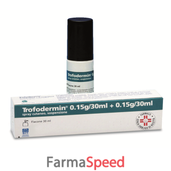 trofodermin - 5% + 5% spray cutaneo, sospensione flacone 30 ml 